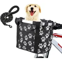 OEM Elektrische fietstas met riem voor honden en katten - voor fietsen, winkelen, picknicken en buiten - zwart - afneembaar - 1,45 m
