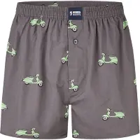 Happy Shorts Herren Webboxershorts - American Style, Baumwolle, gemustert