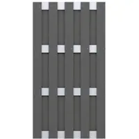 Traumgarten Sichtschutzzaun JUMBO WPC Alu-Design Anthrazit Sichtschutz Lamellenzaun, 95x179 cm