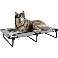 PawHut Hundeliege Outdoor, Erhöhtes Hundebett für Groß Hunde, klappbar