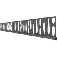 Traumgarten Sichtschutzzaun SYSTEM Dekorprofil OMEGA, SYSTEM WPC/ALU, 15 cm,Adapterleiste Anthrazit