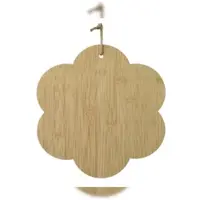 Décoris Schneidebrett 30cm Bambus Blumenform Holzschneidebrett Küchenbrett Vesperteller Holztablett Servierbrett Brotzeitbrett Essbrett