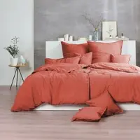 Enrico Coss Bettwäsche Stonewashed 140x200 cm + 70x90 cm | siena - rot