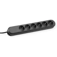 Bachmann SMART Steckdosenleiste 6x Schutzkontakt, schwarz, 5 m