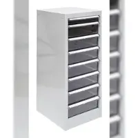 Proregal Schubladencontainer Kobra mit 8 Schubladen HxBxT 74 x 28 x 34 cm Lichtgrau