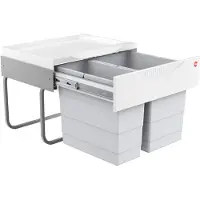 Hailo 3644701 - AS Raumspar Tandem S - 18L/12L Abfallsammler Mülleimer