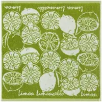 Kracht Küchen Textilien Limoncello Frottier Küchentuch 50x50 cm grün 3er Pack - grün