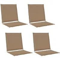 vidaXL Sitz- und Rückenkissen Polyester Taupe 47 x 45 x 2 cm