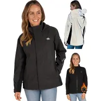 Valkental Reflektierende & Wasserdichte 3in1 Jacke Damen [Fleece Zipp-In & Verstaubare Kapuze] Geeignet als Winterjacke, Regenjacke & Fahrradjacke