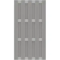Traumgarten Sichtschutzzaun JUMBO WPC Alu-Design Grau Sichtschutz Lamellenzaun, 95x179 cm