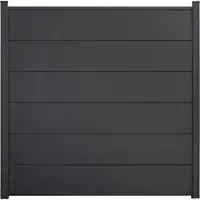 Groja BasicLine PVC-Steckzaun Sichtschutzzaun Anthrazitgrau Sichtschutz Lamellenzaun