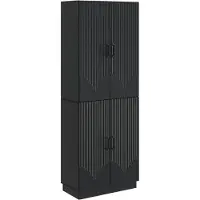 Syfax Schrankset 2 pcs Schwarz Holzwerkstoff