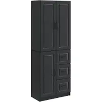 Syfax Schrankset 2 pcs Schwarz Holzwerkstoff