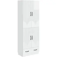 Syfax Schrankset 2 pcs Hochglanz Weiß Holzwerkstoff