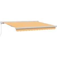 vidaXL Ausziehbare Markise Sand 450 x 300 cm Leinen und Aluminium