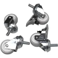 Equip Lenkrollen für Eco und Pro Mount Schränke, 4 Stück, Silber