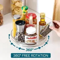 OEM 360-Gradige Roterende Kruidenrek – 27cm + 23,5cm – Weißer Organizer