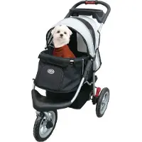 OEM Klappbarer Hundebuggy schwarz-silber für Hunde und Katzen