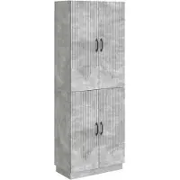 vidaXL Schrankset 2 pcs Betongrau Holzwerkstoff