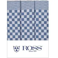 Ross 3er Pack Baumwoll-Geschirrtücher Gebild 45x65 cm | blau - blau