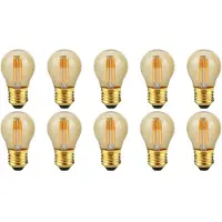 SPL E27 LED Filamentlampe G45 4W Extra Warmweiß Dimmbar 10 Stück