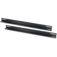 Inter-Tech Gerätetäger 650 mm (schwarz, 1 HE, 2 Stück)