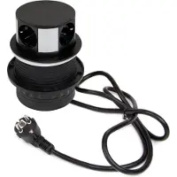 Emuca Vertikal Push abnehmbare Mehrfachsteckdose durchmesser 100mm, 3