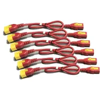 APC Power Cord Kit (6 ea), Locking, C13 to C14, 1.8m, Red, 1,82 m, IEC C14, C14-Koppler