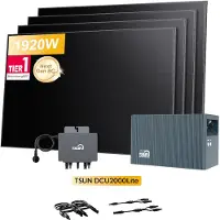 TSUN Powerness Balkonkraftwerk Speicher, DCU2000Lite mit 800W Mikrowechselrichter & 1920W Solarmodule, 2400W PV Input & Dual MPPT (0% MwSt)