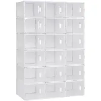 OEM Stapelbare Schuhboxen 18 Stück transparent