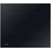 Haier HAISJ64MC, Schwarz, Integriert, 59 cm, Zonen-Induktionskochfeld, Glaskeramik, 4 Zone(n)