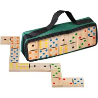 Philos Domino Doppel 6 groß ausHolz, für 2-4 Spieler, ab 6 Jahren