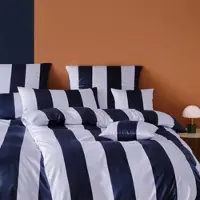 Elegante Mako-Satin Bettwäsche Duo purple 240x220 cm + 2x 80x80 cm - lila;blau