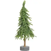 Kaemingk Mini Weihnachtsbaum grün glitter Ø 13 cm Höhe 70 cm