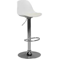 Amstyle KORSIKA Barhocker Kunstleder Weiß Hocker Sitzhocker Tresenhocker Design Barstuhl Tresenstuhl Barmöbel