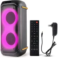 Pyle Partybox, Großer Bluetooth-Lautsprecher, Tragbare Musikbox mit 160W, LED-Lichteffekten, Bass Boost, Mikrofoneingang, USB/SD/BT/AUX