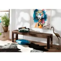 MASSIVMOEBEL24.DE Bank Sheesham 200x35x45 rot-braun gebeizt TORONTO #129
