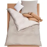 Doris Meyer Interlock-Jersey Wendebettwäsche Raffi beige Bettbezug einzeln 155x200 cm - beige