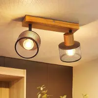 ZMH Deckenstrahler 2 flammig E14 Deckenspots Deckenlampe Schwarz Küchenlampe Metall Spotleuchte Deckenleuchte Spots für Küche Schlafzimmer Wohnzimmer