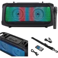 Krüger&Matz Bluetooth Lautsprecher mit microSD USB AUX & LED Funktionen