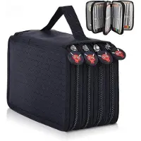 OEM Groot Draagbaar Etui mit 72 Taschen - Organizer für Schüler - Schwarz - Hohe Kapazität