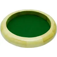 HOT Games Würfelbahn blankes Holz 30cm rund grüner Filz