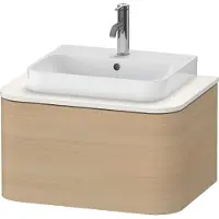 Duravit Happy D.2 Plus Konsolenwaschtischunterbau wandhängend, 650x480 mm, 1 Auszug, für Aufsatzbecken, HP4940071710010, Farbe: Mediterrane Eiche Echtholzfurnier mit Innenbeleuchtung