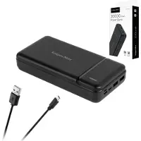 Krüger&Matz Powerbank 30000mAh 2xUSB USB-C Kabel KrugerMatz