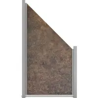 GROEN & JANSSEN Zaun Abschlusselement GroJa Premo HPL ohne Pfosten 90 x 180 cm Rostoptik