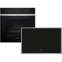 Siemens EQ214IA02Z, Zonen-Induktionskochfeld, 5 Zone(n), Glaskeramik, Schwarz, Berührung, 80,2 cm