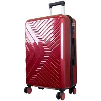 Monopol Hartschalenkoffer Bergamo mittelgroßer Reisekoffer 58L Weekender mit 4 Rollen ABS/Polycarbonat rot