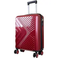 Monopol Hartschalenkoffer Bergamo Handgepäck 36L 55cm Kabinenkoffer mit 4 Rollen ABS/Polycarbonat rot