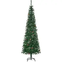 Northio Schlanker künstlicher Weihnachtsbaum, Grün, 195 cm, für den Innenbereich