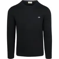 Gant Rundhalspullover "CLASSIC COTTON C-NECK" Premium Strickpullver aus weicher 100% Baumwolle, Übergangspullover